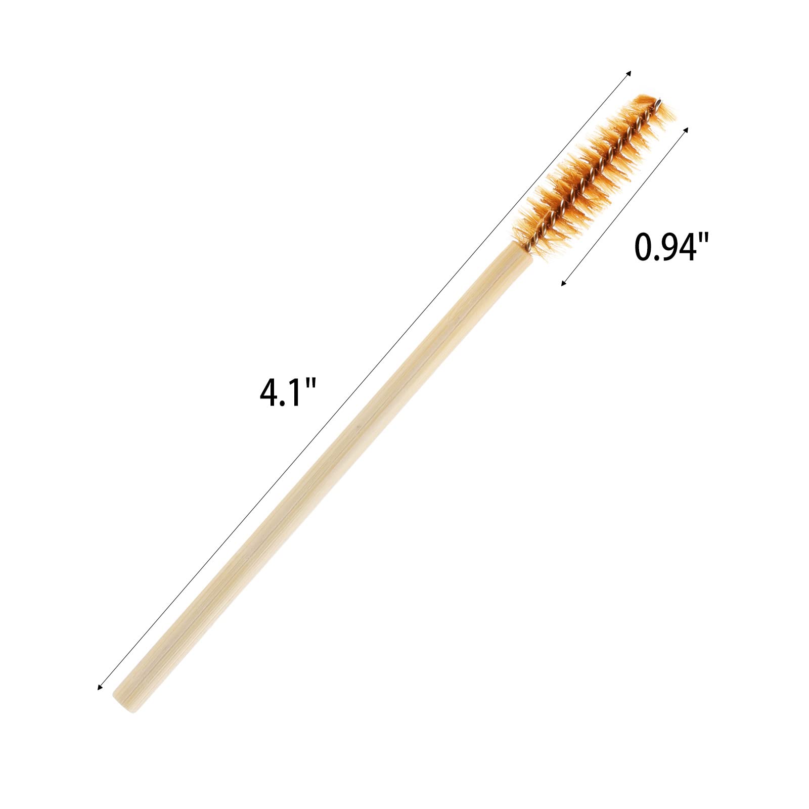 Tbestmax 150 Disposable Mascara Wands Eyelash Brush Spoolies for Eye Lash Extension Eyebrow Bamboo Stick Brown