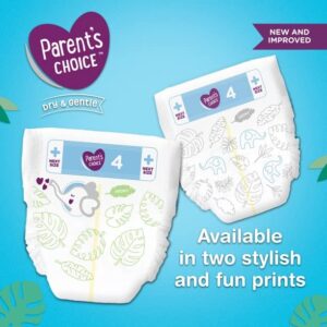 Parent's Choice Dry and Gentle Baby Diapers, Size 4, 31 Count Yellow