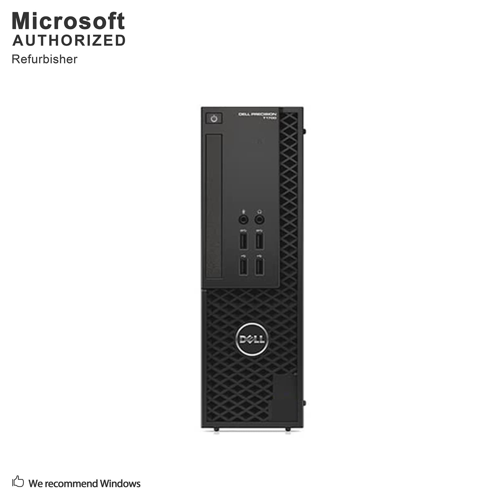 Dell Precision T1700 SFF Desktop Computer PC, Intel Quad Core i7-4790 up to 4.0GHz, 16G DDR3, 256G SSD, DVD, WiFi, BT, 4K Support, DP, VGA, Windows 10 Pro 64 Bit English/Spanish/French (Renewed)