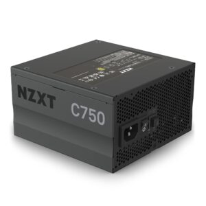 NZXT C750 PSU (2022) - PA-7G1BB-US - 750 Watt PSU - 80+ Gold Certified - Fully Modular - Sleeved Cables - ATX Gaming Power Supply