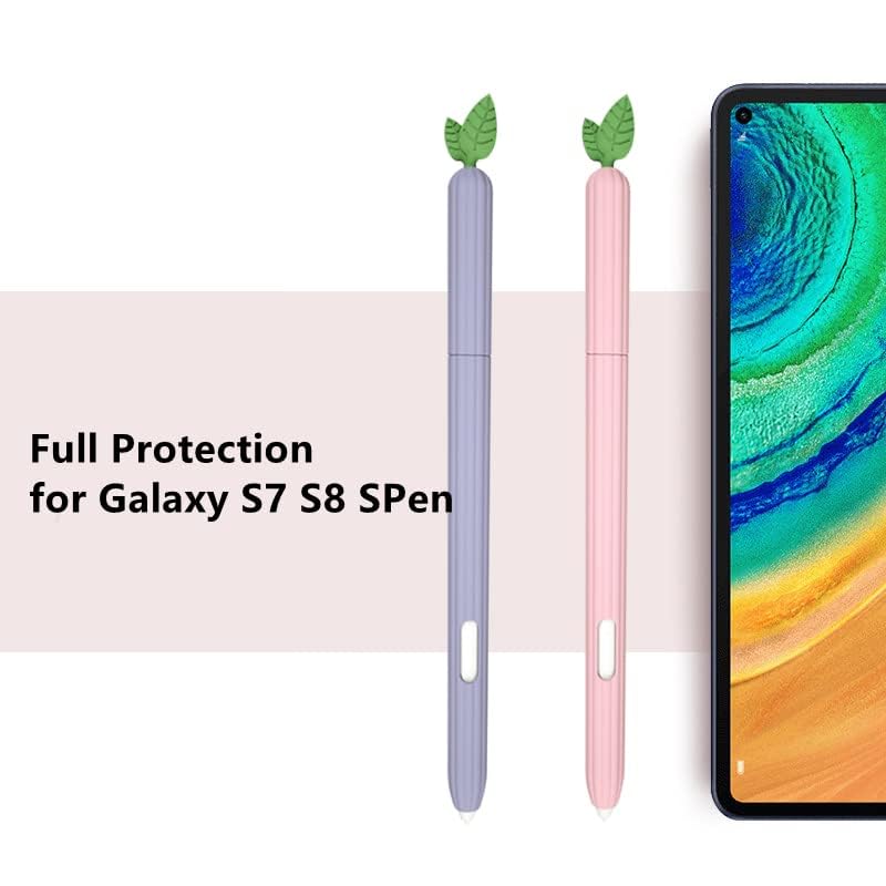 Case for S Pen on Samsung Galaxy Tab S7 FE/S7/S7 Plus/S8/S8 Plus/S8 Ultra /S9 /S9 Plus / s9 Ultra Pencil Cover Colorful for Tablet SPen Stylus Bag Non-Slip Protection Silicone Sleeve (Grape Purple)