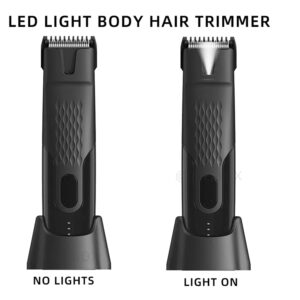 Extra body care Electric Body Shaver | Waterproof | Body Trimmer | with Universal USB Charging Blacklight, Beard Trimmer Body Groomer Waterproof with LED Light