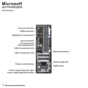 Dell Precision 3420 SFF High Performance Desktop Computer, Intel Quad Core i7-6700 up to 4.0GHz, 16G DDR4, 512G SSD, WiFi, BT, 4K Support, DP, HDMI, Win 10 Pro 64 English/Spanish/French (Renewed)