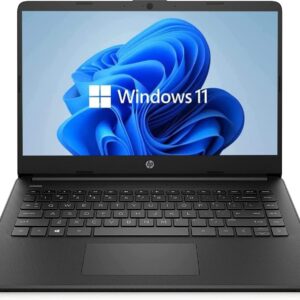 HP Newest 14" Flagship Laptop, Windows 11 OS, AMD Dual-Core Processor Up to 2.60 GHz, 4GB RAM, 128GB SSD, Webcam,