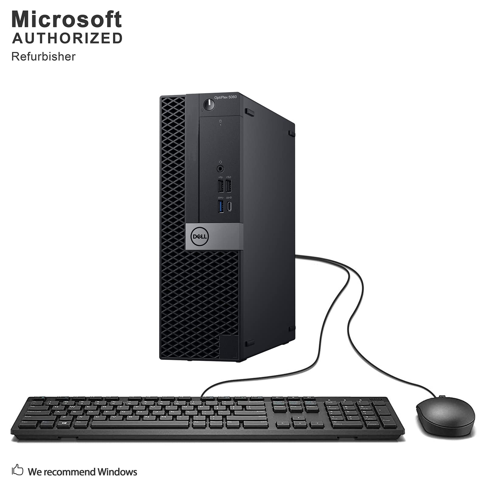 Dell OptiPlex 5060 SFF High Performance Desktop Computer, Intel Six Core i5-8500 up to 4.1GHz, 16G DDR4, 256G SSD, WiFi, BT, 4K Support, DP, Windows 10 Pro 64 Bit English/Spanish/French (Renewed)