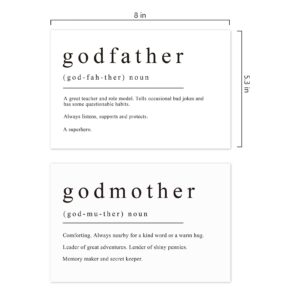 Godparents Proposal Cards, Set of 2, Will You Be My Godmother/Godfather Card