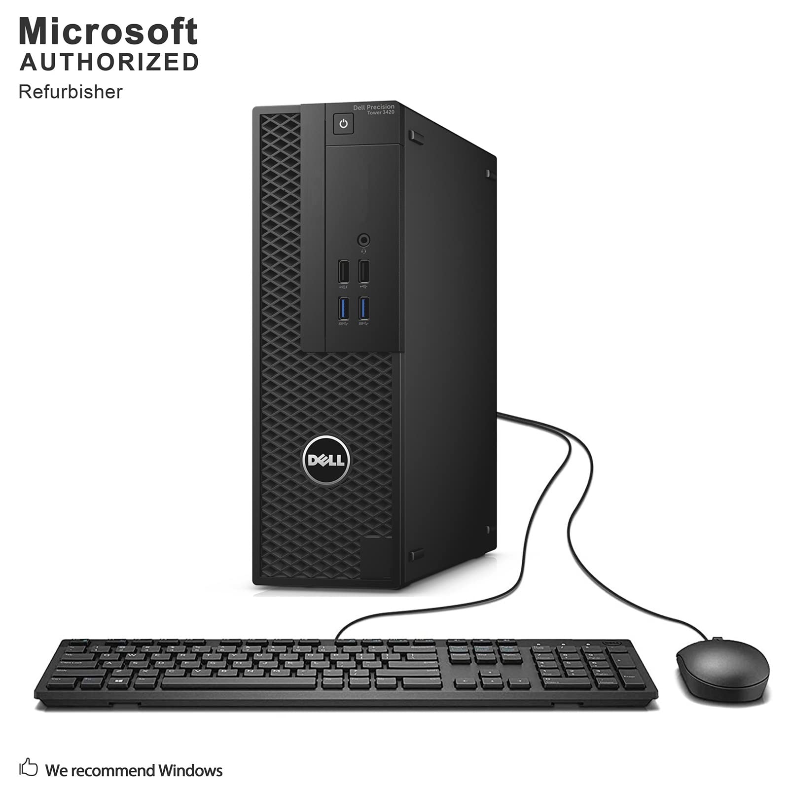 Dell Precision 3420 SFF High Performance Desktop Computer, Intel Quad Core i7-6700 up to 4.0GHz, 16G DDR4, 512G SSD, WiFi, BT, 4K Support, DP, HDMI, Win 10 Pro 64 English/Spanish/French (Renewed)