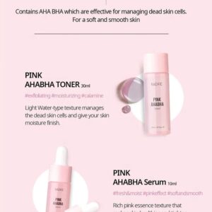 Nacific x Stray Kids Pink AHA BHA Kit ( Cleansing Foam, Toner, Serum, Cream ) Travel Size Skin Care Set with 4 Photocards (random) by KOSBEAUTY