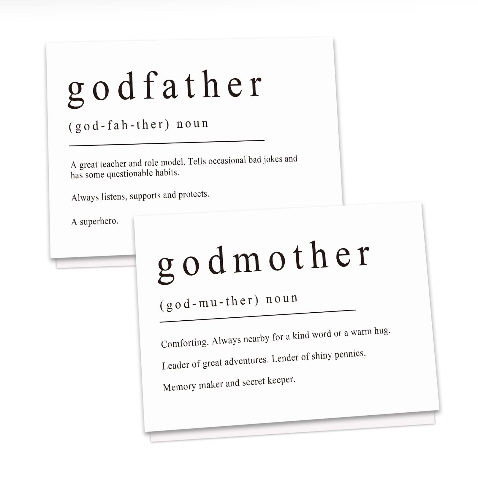 Godparents Proposal Cards, Set of 2, Will You Be My Godmother/Godfather Card