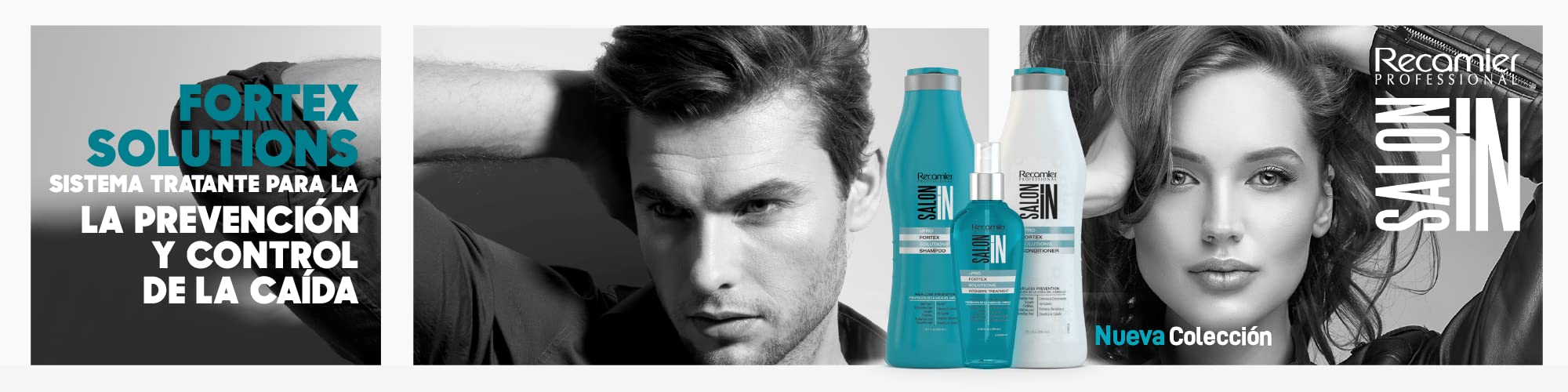 Recamier Professional Salon In +Pro Fortex Hair Loss control Shampoo, Conditioner and Treatment Bundle - 3 Piece kit