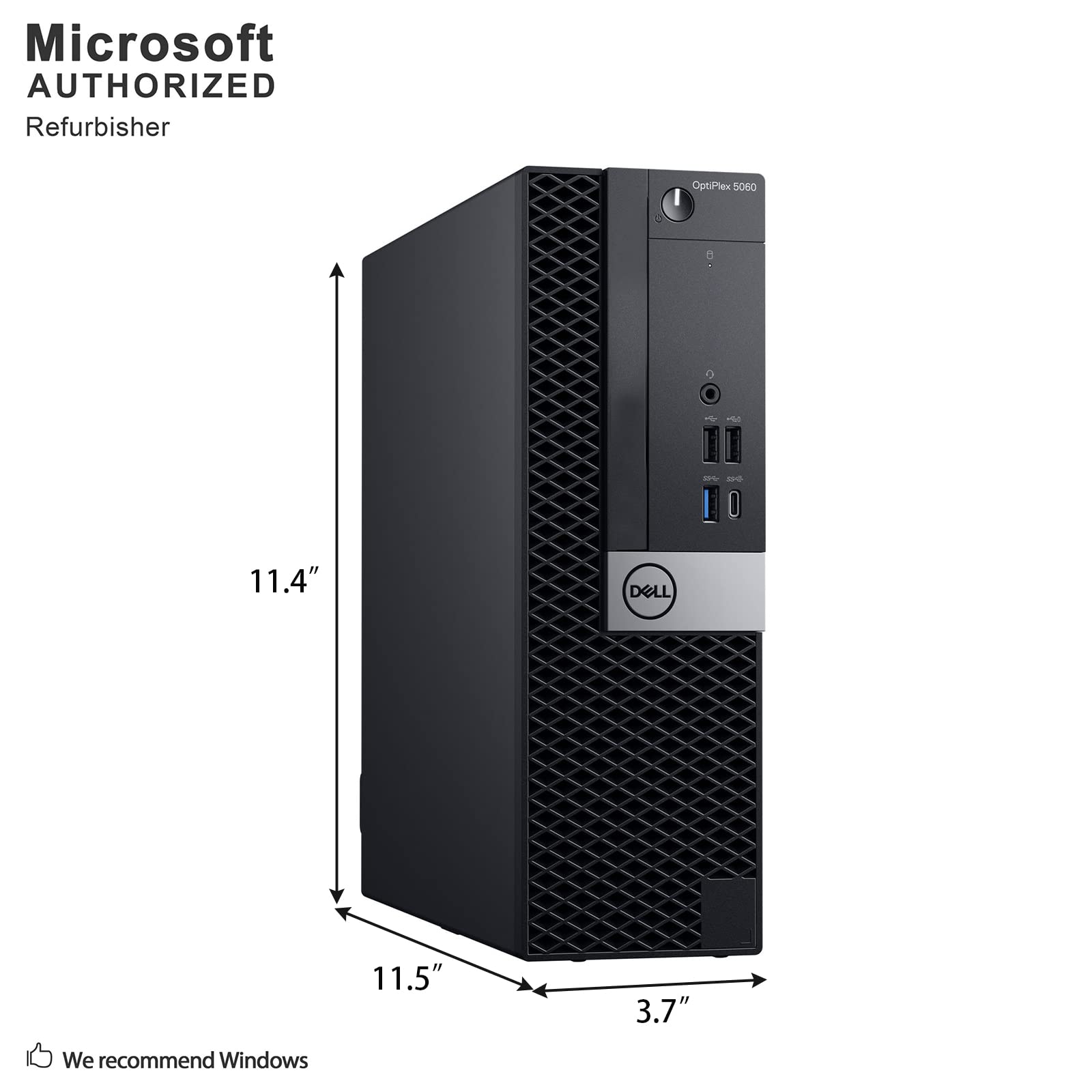 Dell OptiPlex 5060 SFF High Performance Desktop Computer, Intel Six Core i5-8500 up to 4.1GHz, 16G DDR4, 256G SSD, WiFi, BT, 4K Support, DP, Windows 10 Pro 64 Bit English/Spanish/French (Renewed)