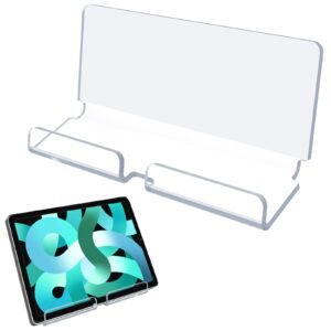 kamehame tablet wall mount holder, acrylic material, hand free, for smartphones, tablets, ereader, clear & silky white