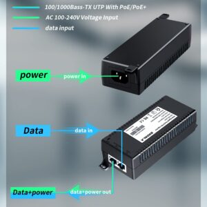 SODOLA POE Injector,30W Gigabit Power Over Ethernet PoE+ Injector Adapter | Convert Non-PoE to PoE Adapter |10/100/1000Mbps RJ-45 | 802.3 af/at | Plug & Play | up to 100 Meters (325 Feet)