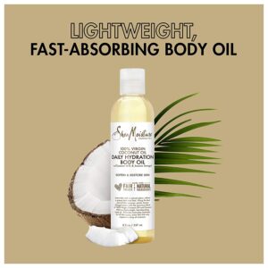 SheaMoisture Body Skin Care, Daily Hydration Body Oil with Virgin Coconut Oil & Shea Butter, Soften & Restore Radiant Healthy Glow to Dull Skin, Paraben Free