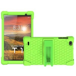 Transwon Silicone Case Cover for Cloud Mobile Sunshine T1 Elite Tablet 8 Inch, Sunshine T1 Elite Tablet Case for Kids/Sunshine T1 Tablet Case - Green