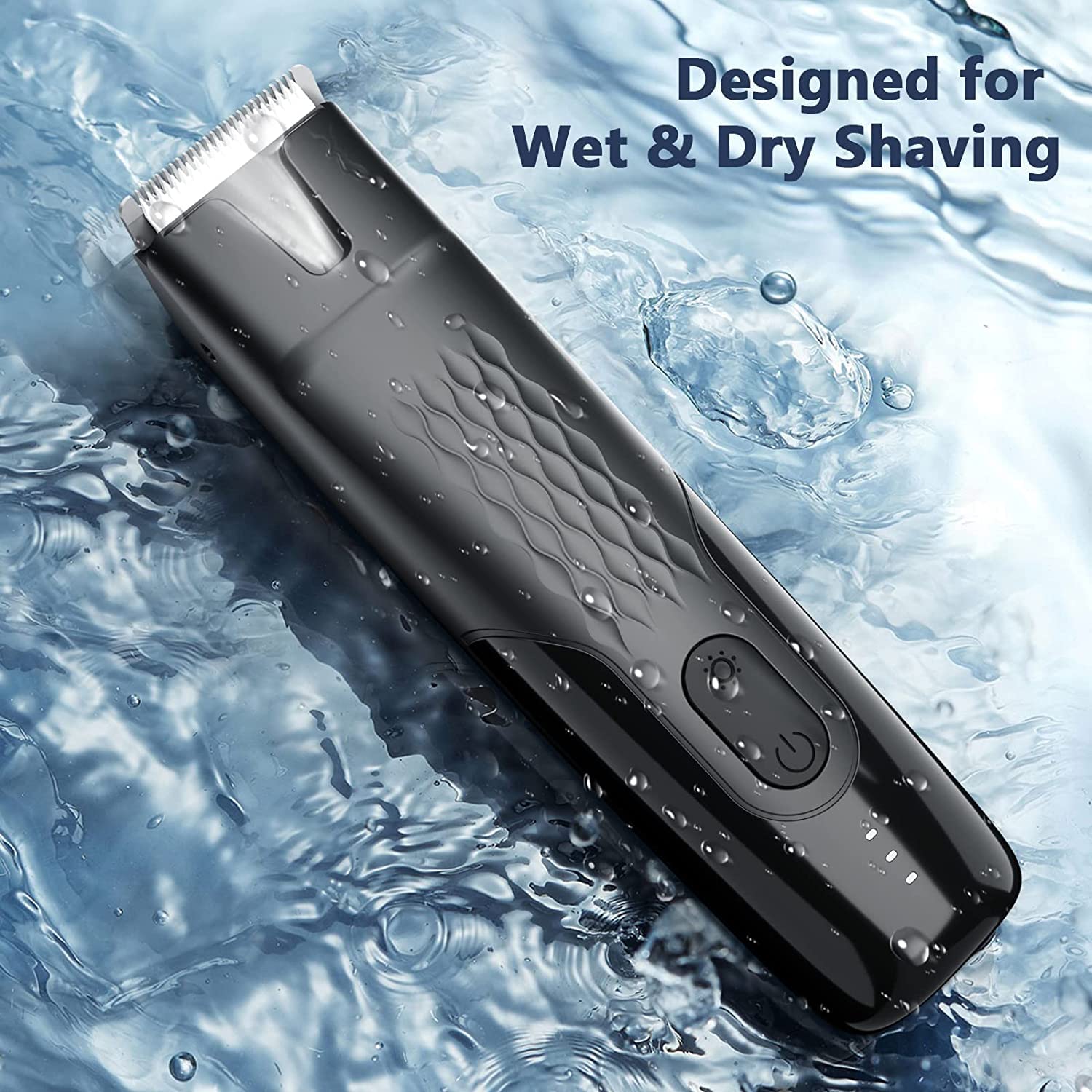 Extra body care Electric Body Shaver | Waterproof | Body Trimmer | with Universal USB Charging Blacklight, Beard Trimmer Body Groomer Waterproof with LED Light