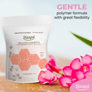 Starpil Wax 1000g / 2.2 lb Pink Hard Wax Beans for Painless Hair Removal, Stripless Wax Beads , Polymer Blend Low Temperature Wax for Face, Bikini, Brazilian, Legs, Underarm, Back and Chest.