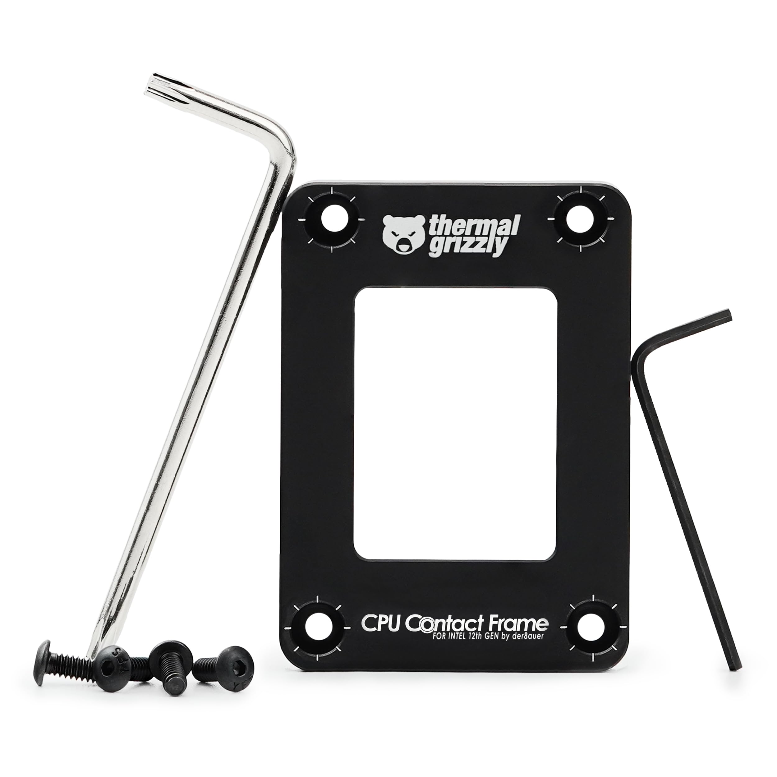 Thermal Grizzly - CPU Contact Frame Intel 12th Generation - for Optimized CPU Contact Pressure to Improve The Cooling Performance - Easy Install - by der8auer