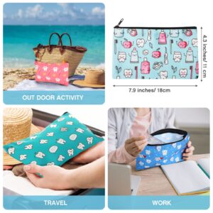 20 Pieces Dental Cosmetic Bag Teeth Makeup Bags Nurse Gift Bag Dental Assistant Accessories Travel Cute Makeup Bag Nurse Pouch Organizer for Dentist Women Nurses Day Graduation Birthday