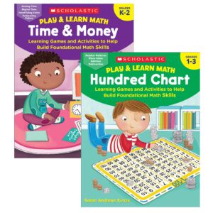 scholastic teacher resources play & learn math reproducible workbooks, grade 1-3 bundle