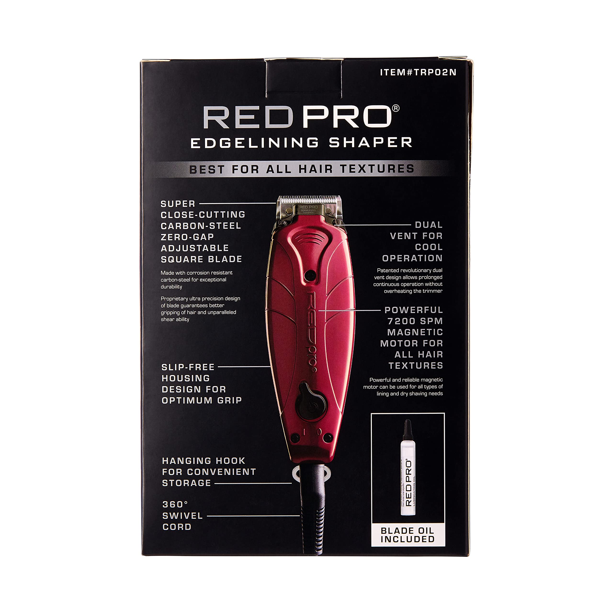 RED Pro Edgelining Shaper Hair Clipper and Trimmer Zero Gapped Blade (Made in USA) Electric Beard Trimmer Shaver Hair Cutting Kit for Men