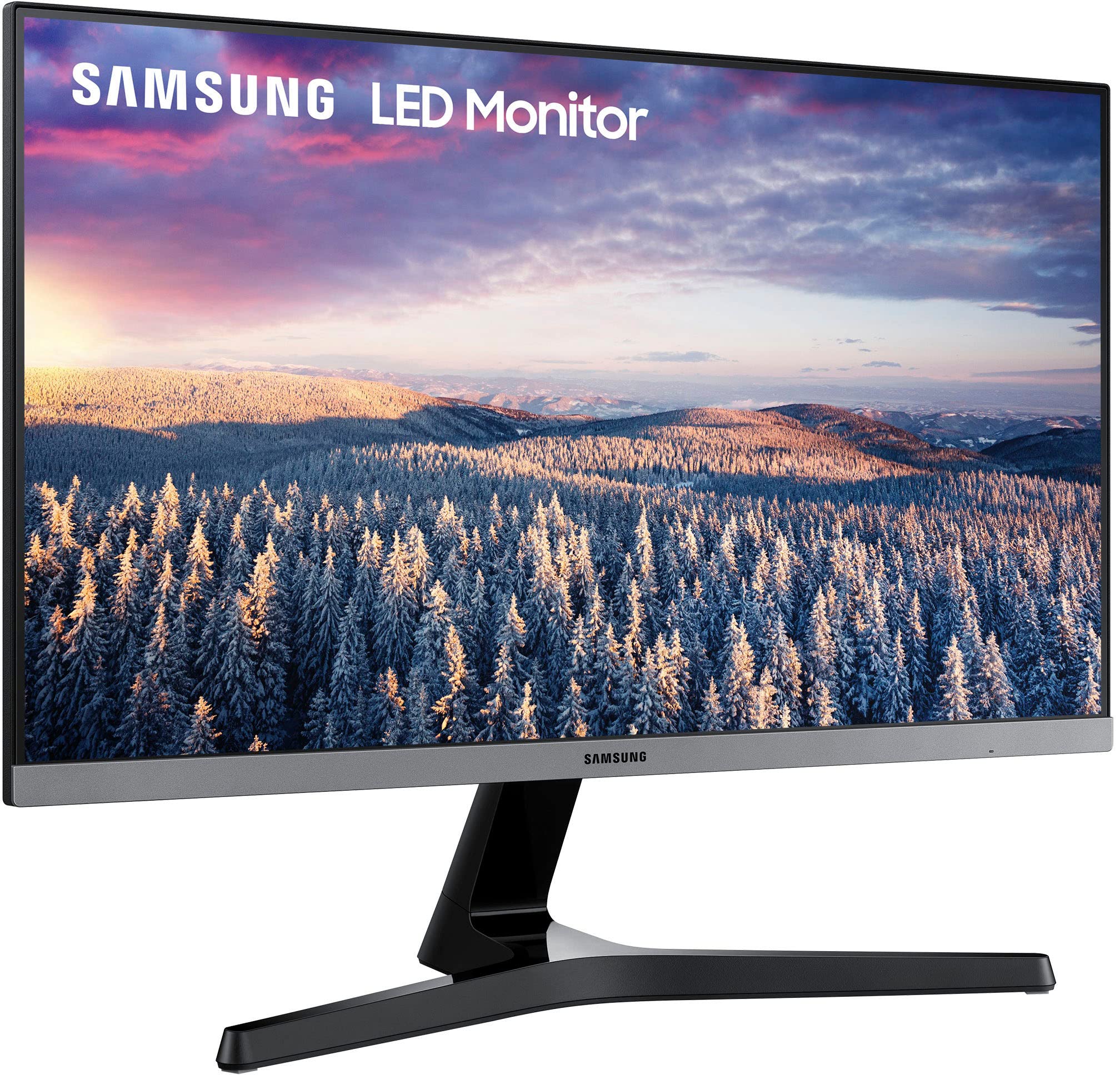 Samsung - 24" LED FHD AMD FreeSync Monitor with Bezel-Less Design (HDMI, D-sub) - Black