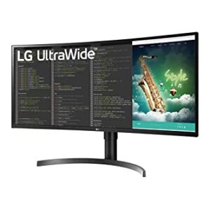 LG 35” 35BN75CN-B VA HDR QHD UltraWide™ Curved Monitor (3440x1440) with 100Hz Refresh Rate, 5ms(GTG), USB Type-C™, AMD FreeSync™, Dynamic Action Sync, Black Stabilizer, MaxxAudio® & Ergonomic Design