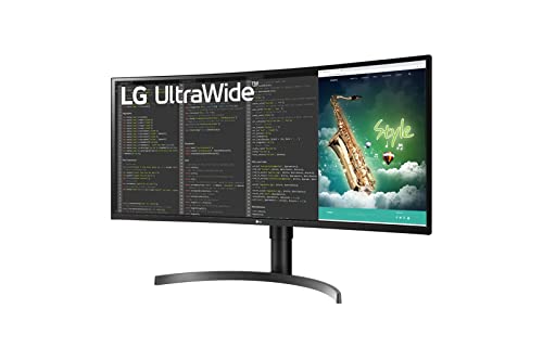 LG 35” 35BN75CN-B VA HDR QHD UltraWide™ Curved Monitor (3440x1440) with 100Hz Refresh Rate, 5ms(GTG), USB Type-C™, AMD FreeSync™, Dynamic Action Sync, Black Stabilizer, MaxxAudio® & Ergonomic Design