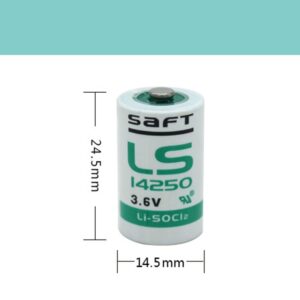 WELLVEUS LS14250 1/2 AA 3.6v Lithium Battery 14250 Replaceable Battery for SAFT LS14250 1200mAh(Pack of 10)