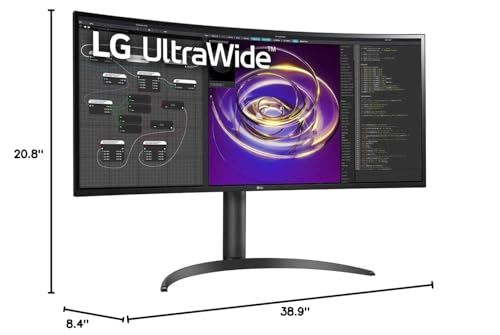 LG 34” 34BP85CN-B 21:9 QHD UltraWide™ Curved Monitor with HDR10, USB Type-C™, & AMD FreeSync™