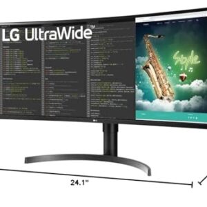 LG 35” 35BN75CN-B VA HDR QHD UltraWide™ Curved Monitor (3440x1440) with 100Hz Refresh Rate, 5ms(GTG), USB Type-C™, AMD FreeSync™, Dynamic Action Sync, Black Stabilizer, MaxxAudio® & Ergonomic Design