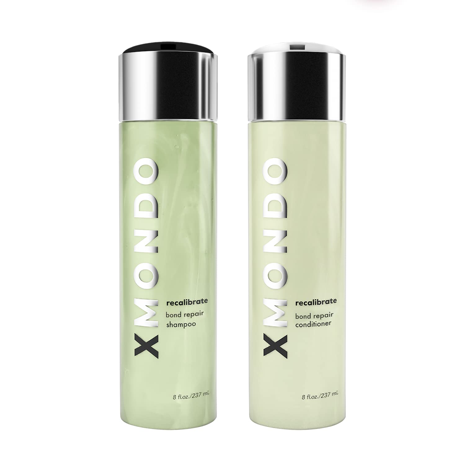 XMONDO Hair Recalibrate Bond Repair Shampoo & Conditioner Bundle - Vegan Formula with Maracuja Oil, Hyaluronic Acid, & Bond Building Technology to Restore & Reseal Dry Damaged Hair, 8 fl Oz, 2pc Set