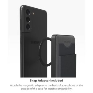 mophie Snap+ Juice Pack Mini w/Wallet - Wireless Portable Magnetic Charger with 5000 mAh Internal Battery, Compatible with MagSafe & Qi-Enabled Smartphones, Works with Apple, Samsung, and Google