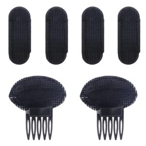 naihod 6 pcs volume hair styling set - puff head cushions, braid tools, invisible bump up combs, sponge buns, and accessories for women