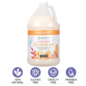 Ginger Lily Farms Botanicals All-Purpose Liquid Hand Soap Refill, Coco Mango, 100% Vegan & Cruelty-Free, Coconut Mango Scent, 1 Gallon (128 fl oz)