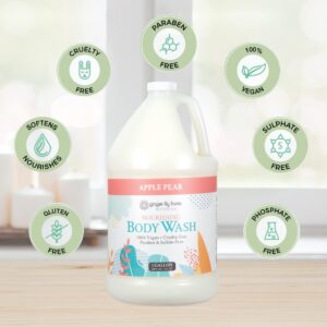 Ginger Lily Farms Botanicals Nourishing Body Wash, 100% Vegan & Cruelty-Free, Apple Pear Scent, 1 Gallon Refill (128 fl oz)