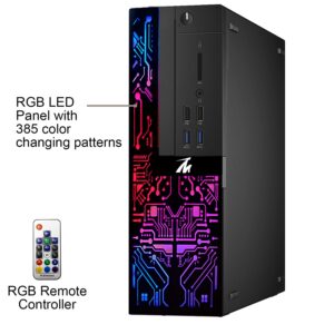 TechMagnet Gaming PC Desktop, Intel Core i3-6100, Siwa 6, 16GB RAM, 480GB SSD (Fast Boot), 2TB HDD, AMD RX 550 4GB DDR5, WiFi, RGB Headphone Keyboard Mouse, Windows 10 Pro (Renewed)