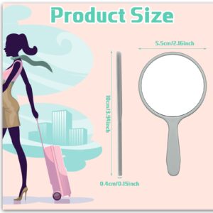 50 Pieces Handheld Mirror Small Hand Mirror with Handle Plastic Travel Makeup Cosmetic Handheld Mirrors Compact Portable Vanity Mirror 3.94 x 2.16 Inch for Women Men Girls Kids Daily DIY Use