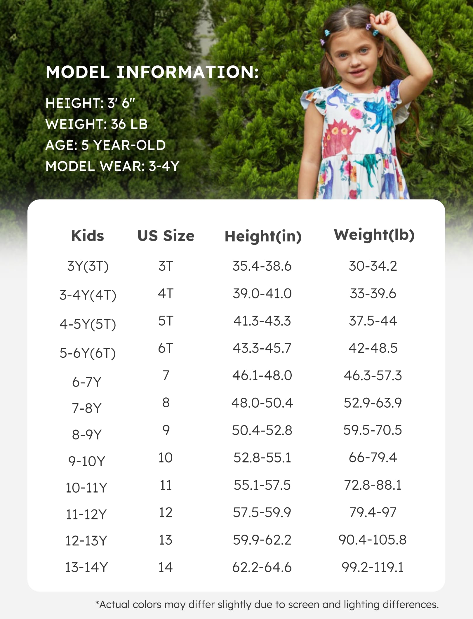 PATPAT Toddler Baby Girl Dress Little Kids Dresses Girls Comfy Ruffle Dinosaur Skirt Sundress 3 Years Old