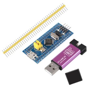 UMLIFE1PCS ST-Link V2 Programming Unit Emulator Downloader(Random Color) STM8 STM32 STLINK with 2PCS 40pin STM32F103C8T6 ARM STM32 SWD Minimum System Board Micro USB for Arduino