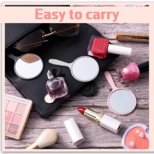 50 Pieces Handheld Mirror Small Hand Mirror with Handle Plastic Travel Makeup Cosmetic Handheld Mirrors Compact Portable Vanity Mirror 3.94 x 2.16 Inch for Women Men Girls Kids Daily DIY Use