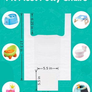 Newnice 60 Packs Disposable Potty Liners with 7oz / 200ml Absorbent Pads, Travel Potty Refill Bags Compatible with OXO Tot 2-in-1 Go Potty, Universal Potty Liners Fit Potty Chairs for Kids,Toddlers