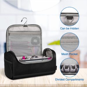 SITHON Travel Carrying Case for Dyson Airwrap Complete Styler and Attachments, Portable Hanging Storage Organizer Bag with Side Pockets Compatible with Shark FlexStyle HD430(Bag Only) (Black)