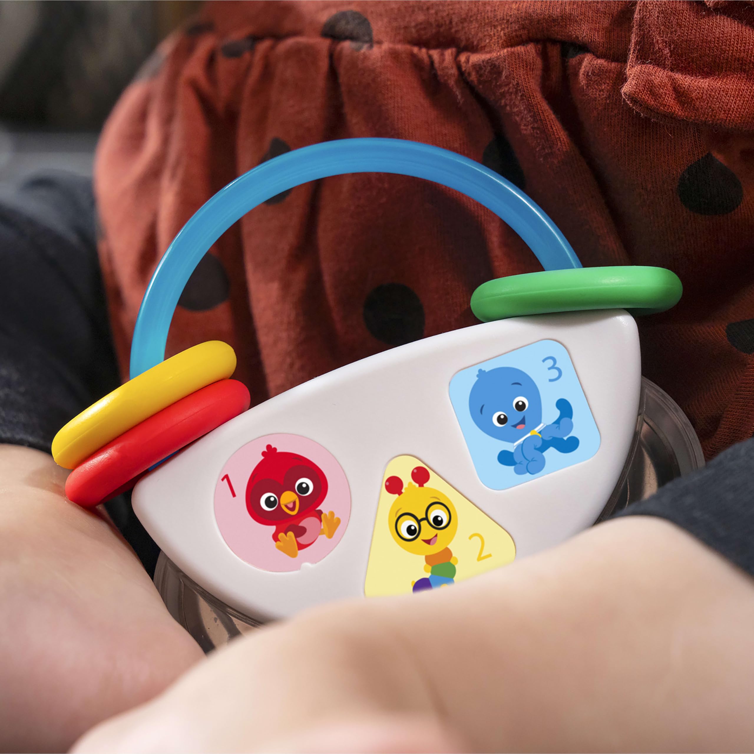 Baby Einstein Tiny Tambourine Musical Toy & Rattle, BPA Free, Take Along, Age 3 Months+