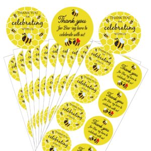 wootile honey bee thank you stickers 200 pcs bee baby shower favor label 2 inch thank you for beeing stickers bzzz-ness sticker for jars bottle gift box birthday baby shower party favor label stickers