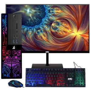 TechMagnet Computer Desktop PC, Intel Core i3-6100, Siwa 6, 8GB RAM, 120GB SSD (Fast Boot), 500GB HDD, RGB Keyboard Mouse, WiFi, New MTG 24" Monitor, Windows 10 Professional (Renewed)