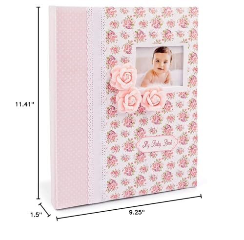 Baby Book Memory – Keepsake Album Baby Girl First 5 Year Events Pregnancy to Age 5 – Pink