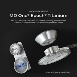 MDF Instruments Tie Dye MD One Epoch Stethoscope, Lightweight Titanium, Adult, Dual Head, Free-Parts-for-Life, Tie Dye Tube, Titanium Blue, Capridium Chestpiece-Headset, MDF777TTDCD