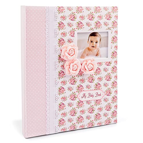 Baby Book Memory – Keepsake Album Baby Girl First 5 Year Events Pregnancy to Age 5 – Pink