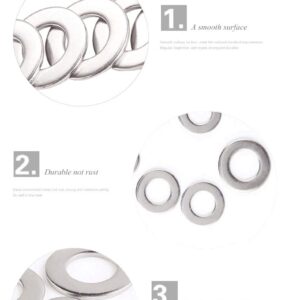 M16 Flat Washer, 304 Stainless Steel, 16mm ID, 30mm OD, 3mm Thickness, Plain Finish, for Bolt and Screw (Pack of 25)